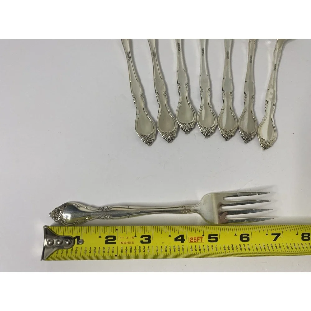 Salad Forks Oneida Community Affection Silverplate Lot Of 8